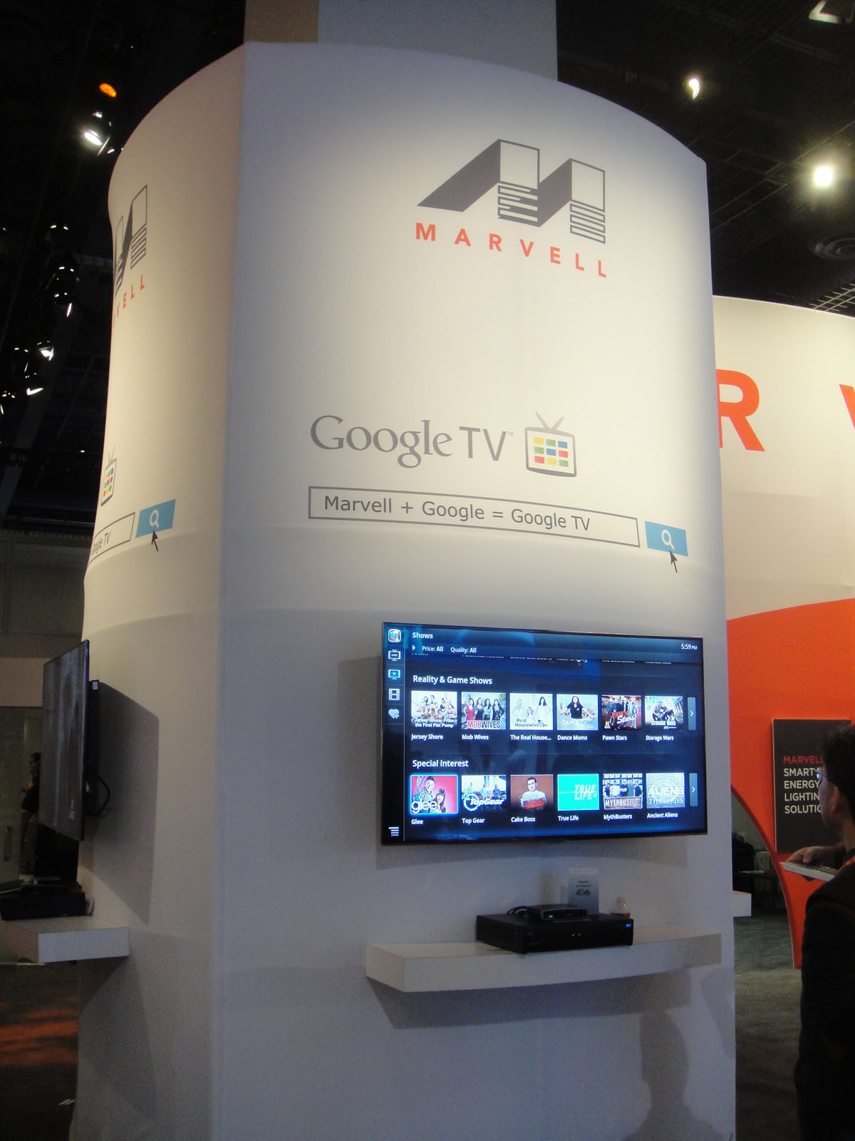 Marvell Technology booth at CES 2012 showcasing networking and connectivity semiconductor products
