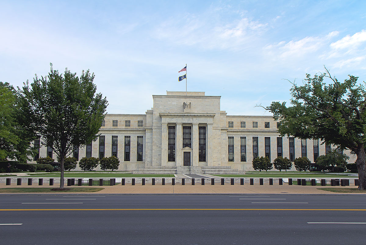 Federal Reserve Eccles Building in Washington DC, home of the FOMC that signaled a 2026 rate hike